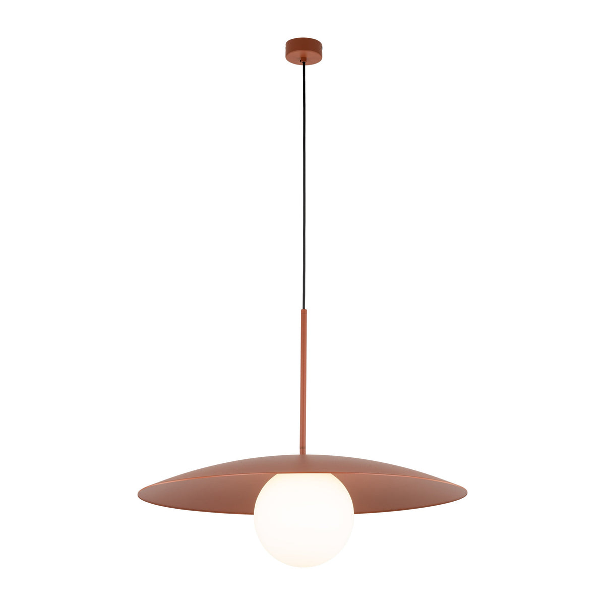 SLATE Mid-Century Modern Wide Dome Pendant Light for Kitchen Island & Dining Table