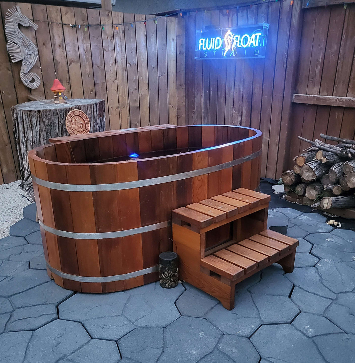Fluid Float Japanese Cedar Soaking Tub