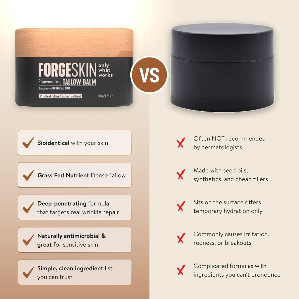 FORGE SKIN Wrinkle Defense Beef Tallow Balm