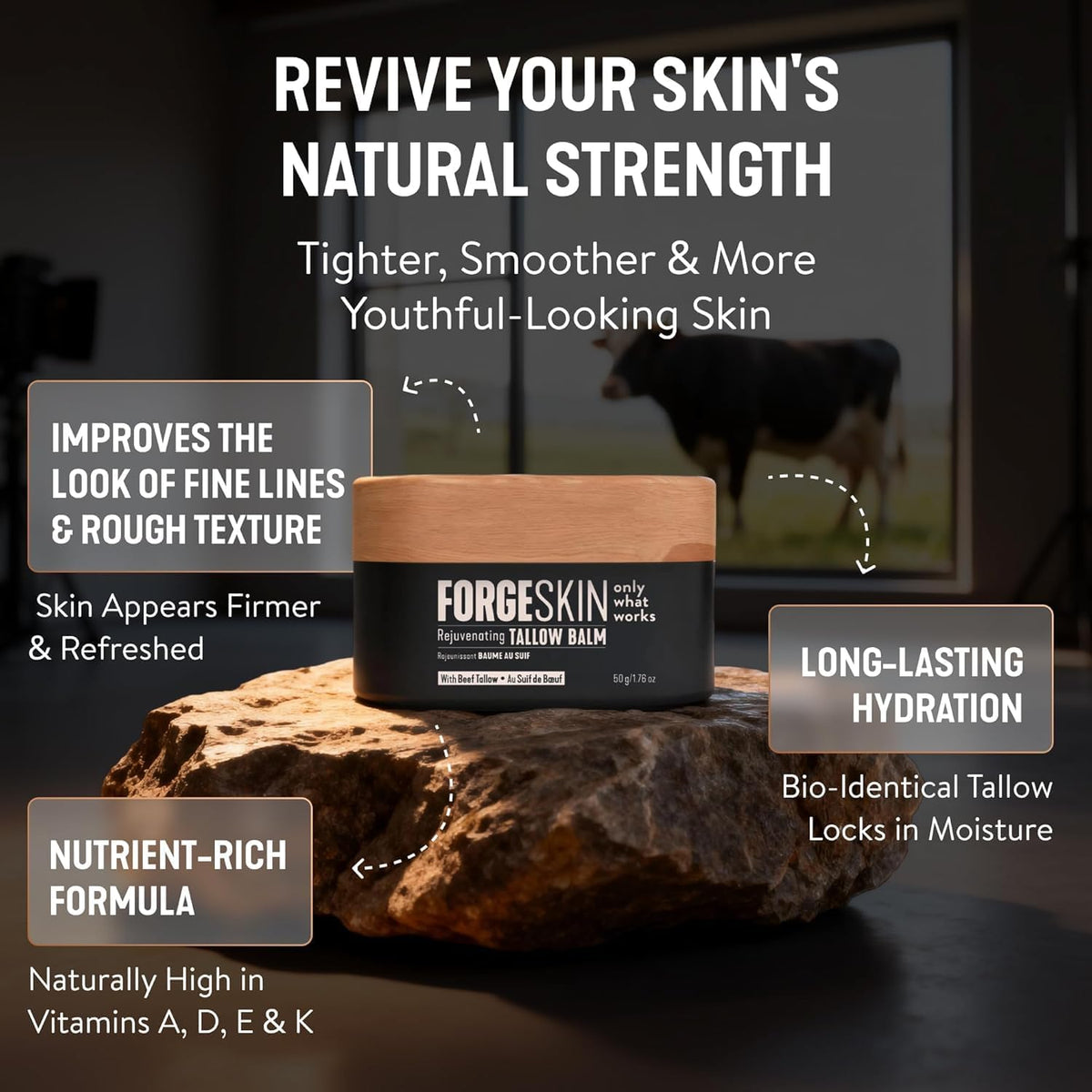 FORGE SKIN Wrinkle Defense Beef Tallow Balm