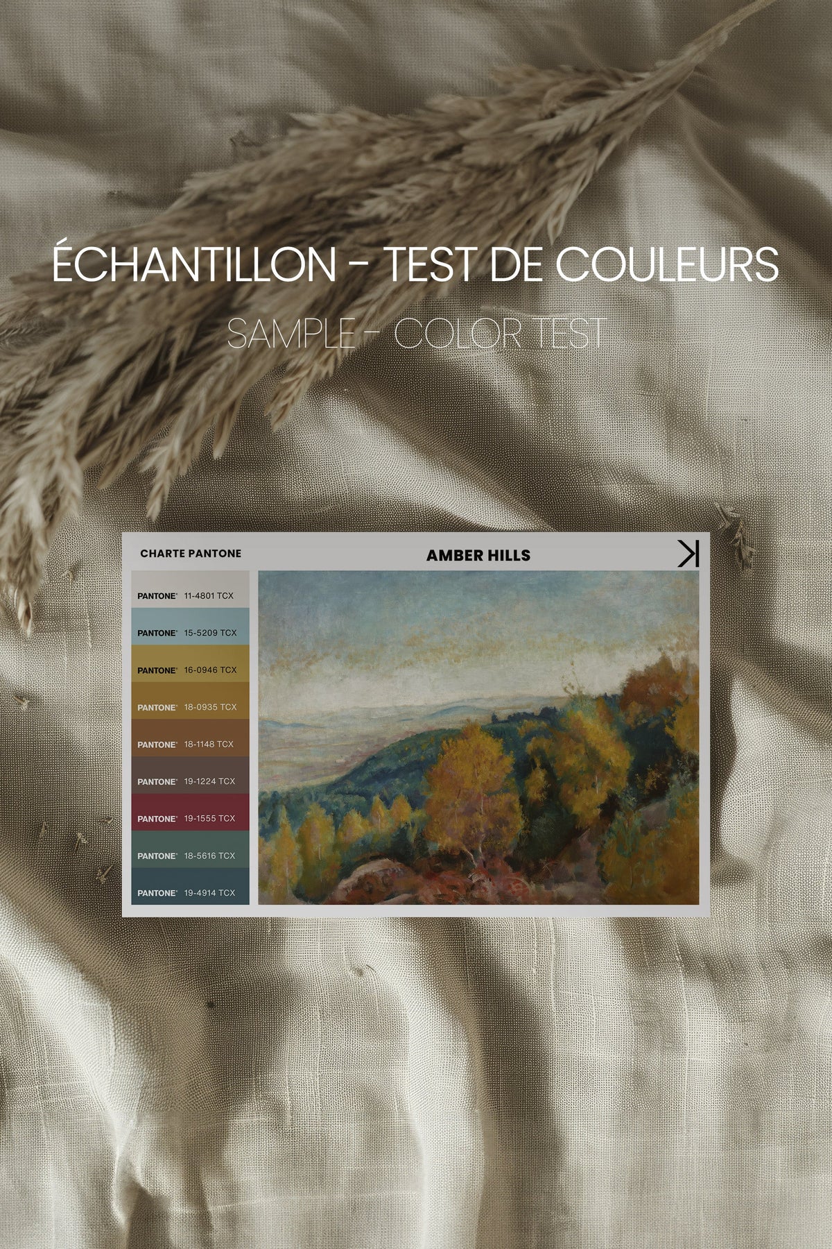 AMBER HILLS, Oeuvre sur toile étirée