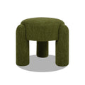 Olea Boucle Ottoman - Moss Green