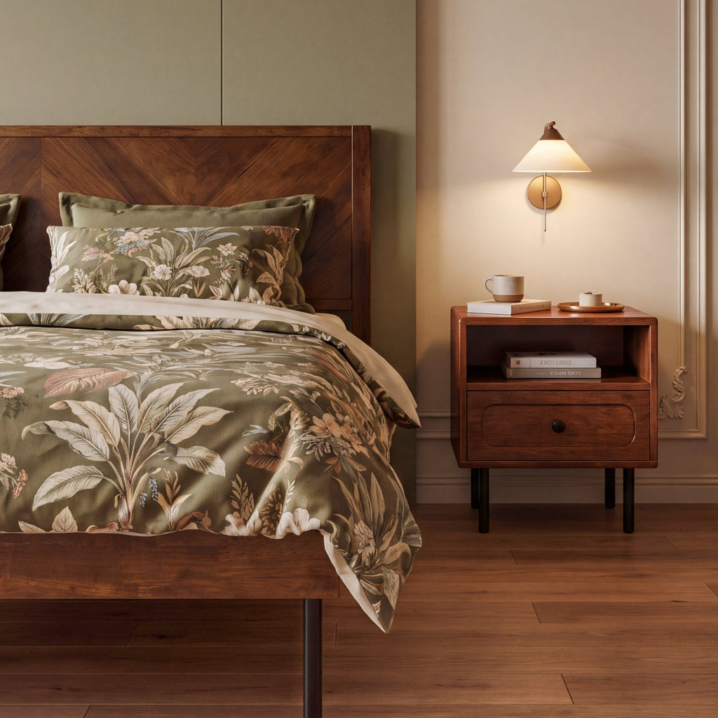 Savana Single Drawer Solid Wood Nightstand