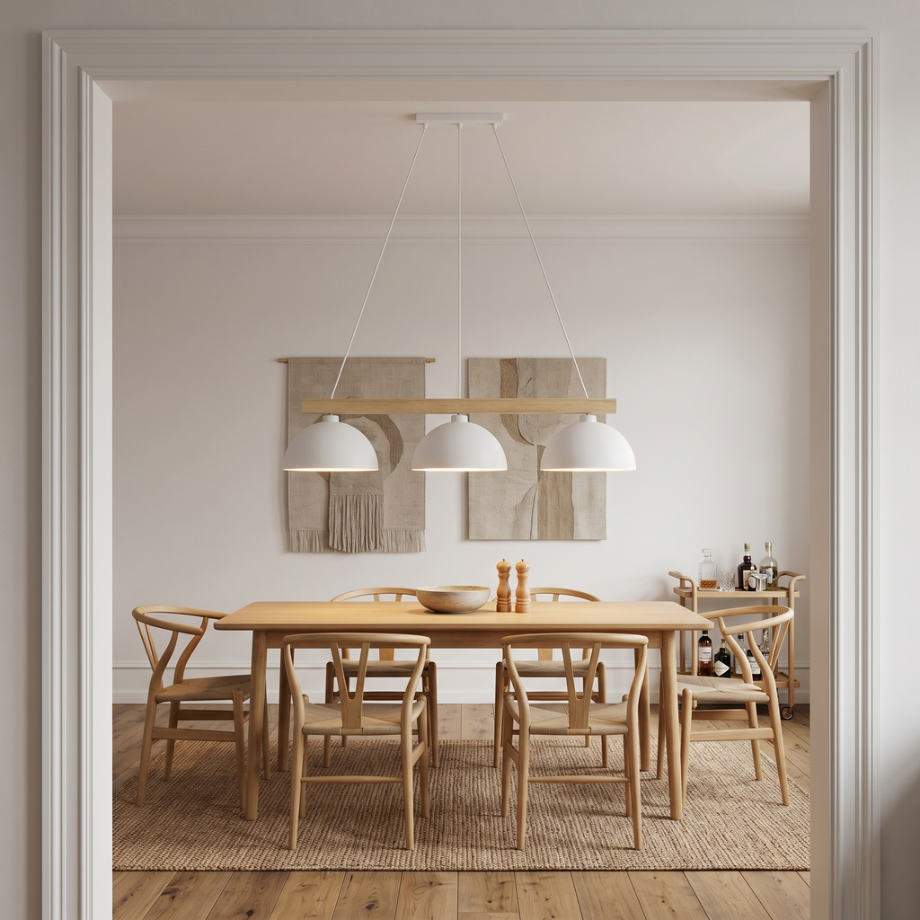 OSLO Scandinavian 3-Light Pendant Light for Dining Table & Kitchen Island