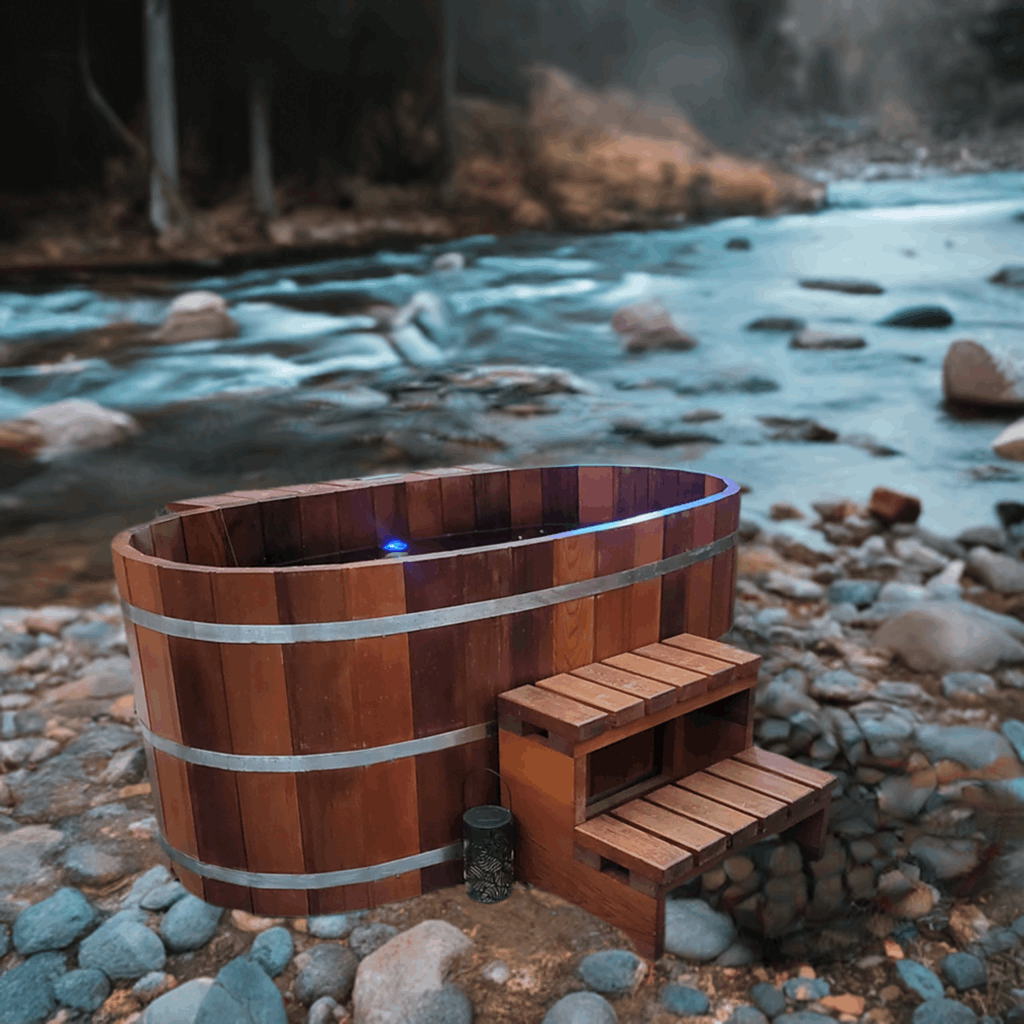 Fluid Float Japanese Cedar Soaking Tub