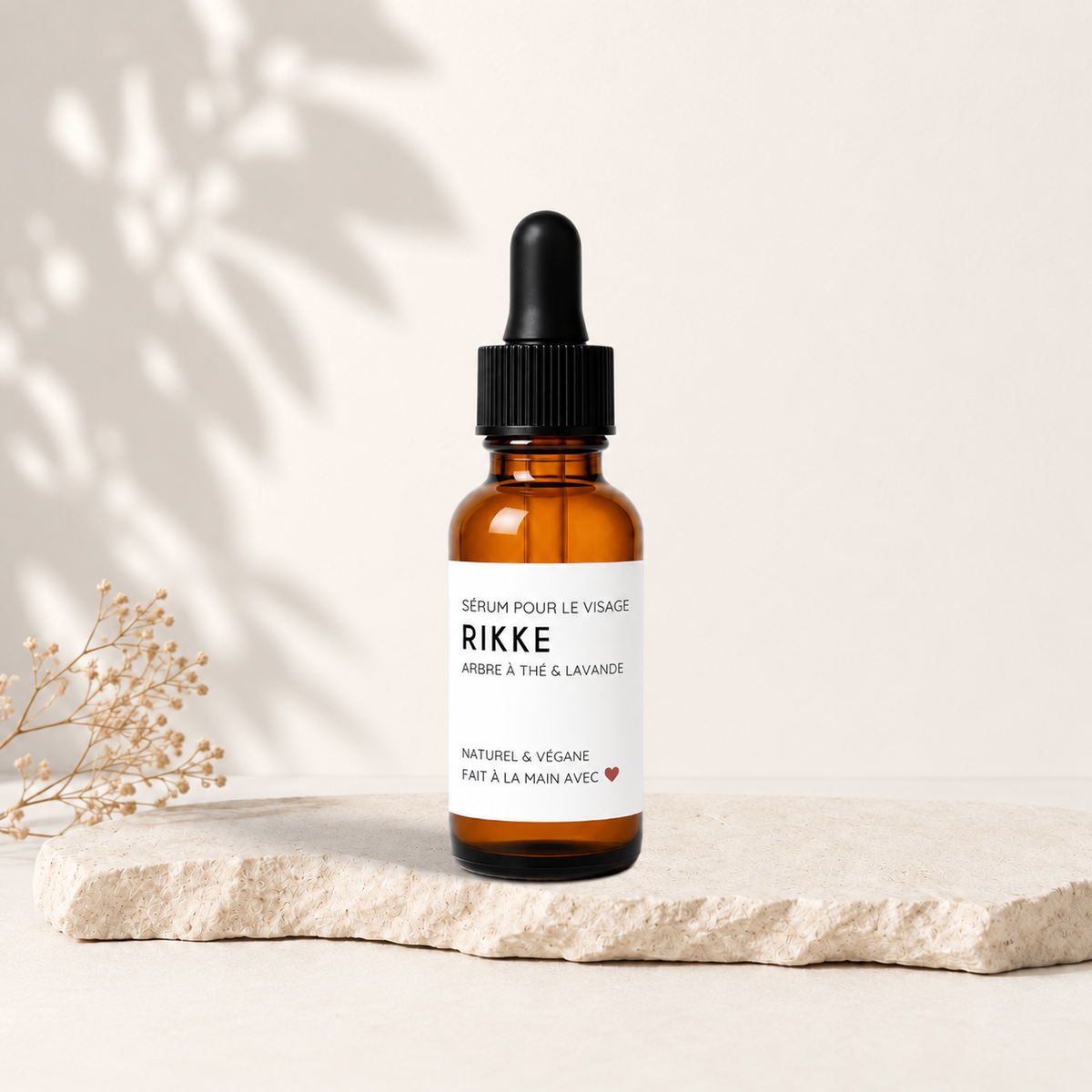 RIKKE Tea Tree & Lavender Face Serum with Gua Sha Massage